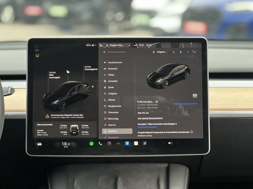 TESLA MODEL 3 Long Range AWD (Automata) 129e km. Ryzen proci. 510 km hatótáv. garancia!