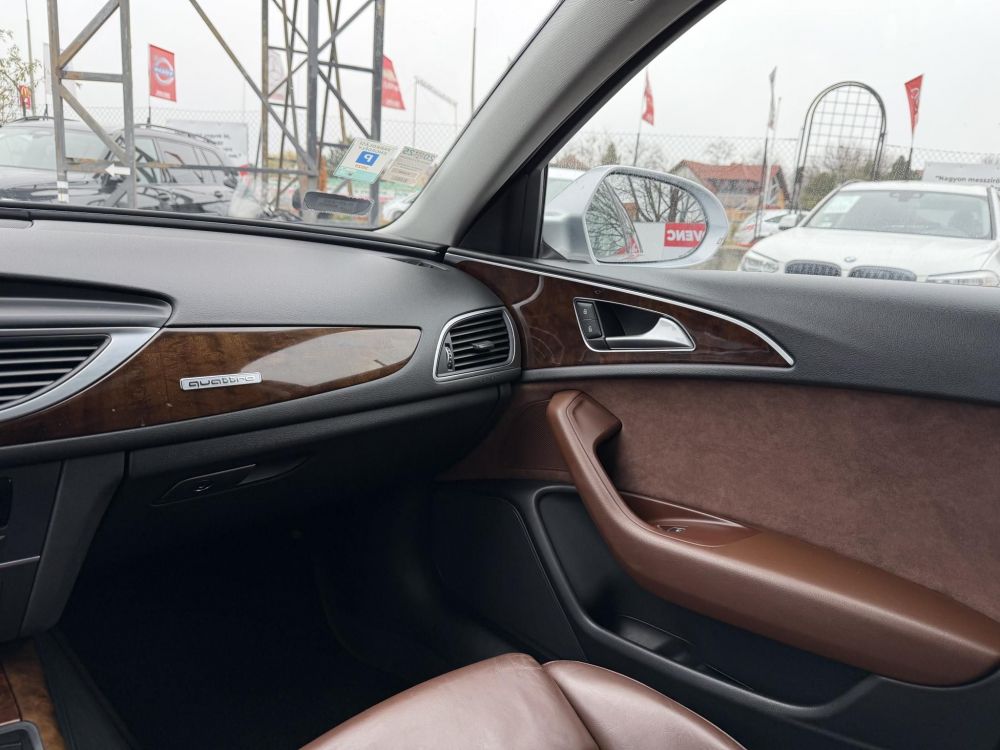AUDI A6 3.0 V6 TDI quattro S-tronic Napfénytető Távtartó Carplay Barna bőr Friss olaj szerviz. Vezérlés cserélve!