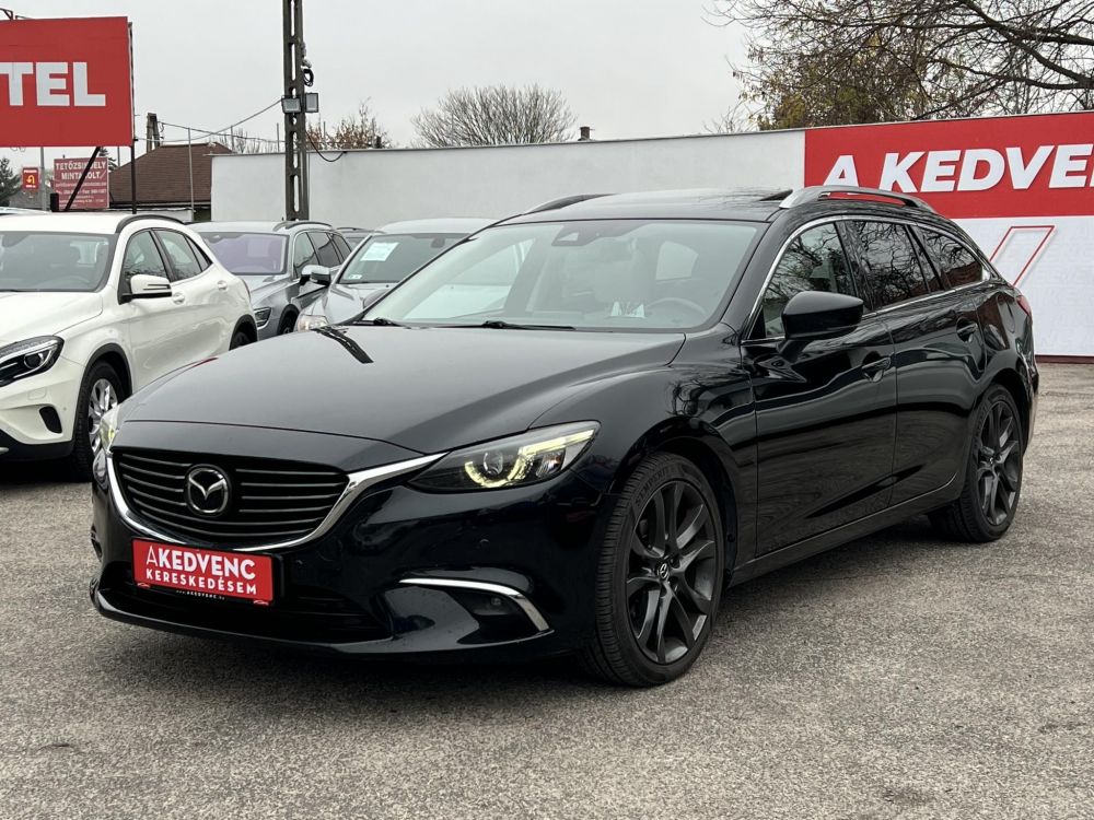 MAZDA 6 Sportkombi 2.2 CD Revolution Top (Automata) Sávtartó Head-up Napfénytető Fehér bőr Tolatókamera F1 Váltó!