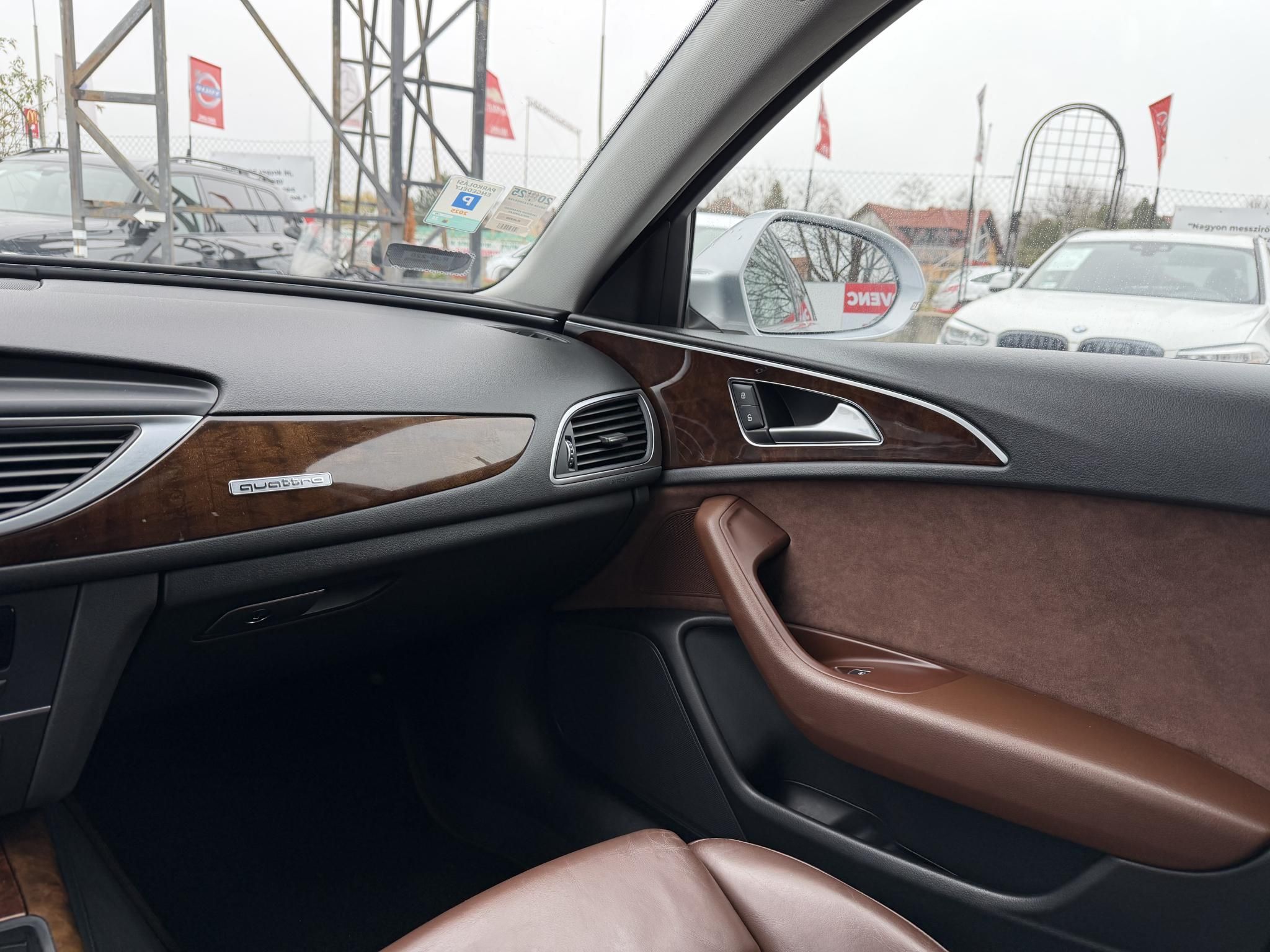 AUDI A6 3.0 V6 TDI quattro S-tronic Napfénytető Távtartó Carplay Barna bőr Friss olaj szerviz. Vezérlés cserélve!