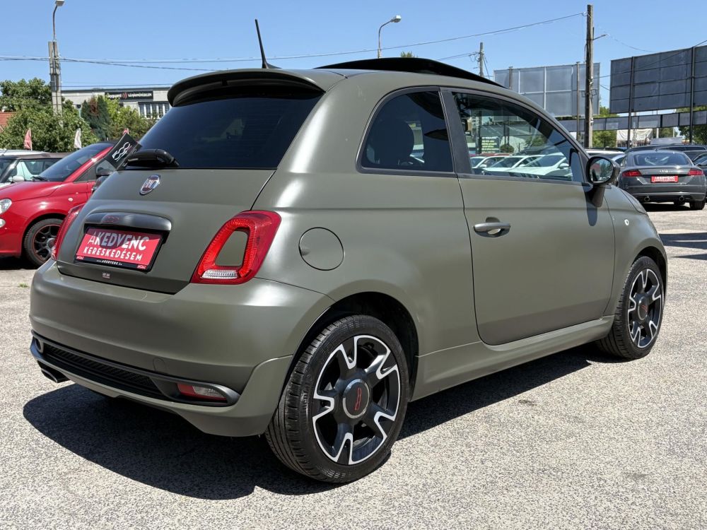 FIAT 500 1.2 8V Lounge Dualogic M.o.-i. Klíma Tempomat Bluetooth 42e km! Military green Edition!