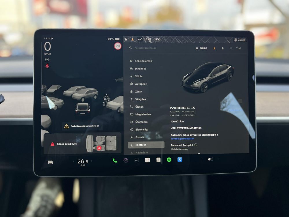 TESLA MODEL 3 Long Range AWD (Automata) 106e km. EAP. mátrix LED. hőszivattyú. premium hifi. garanciális!
