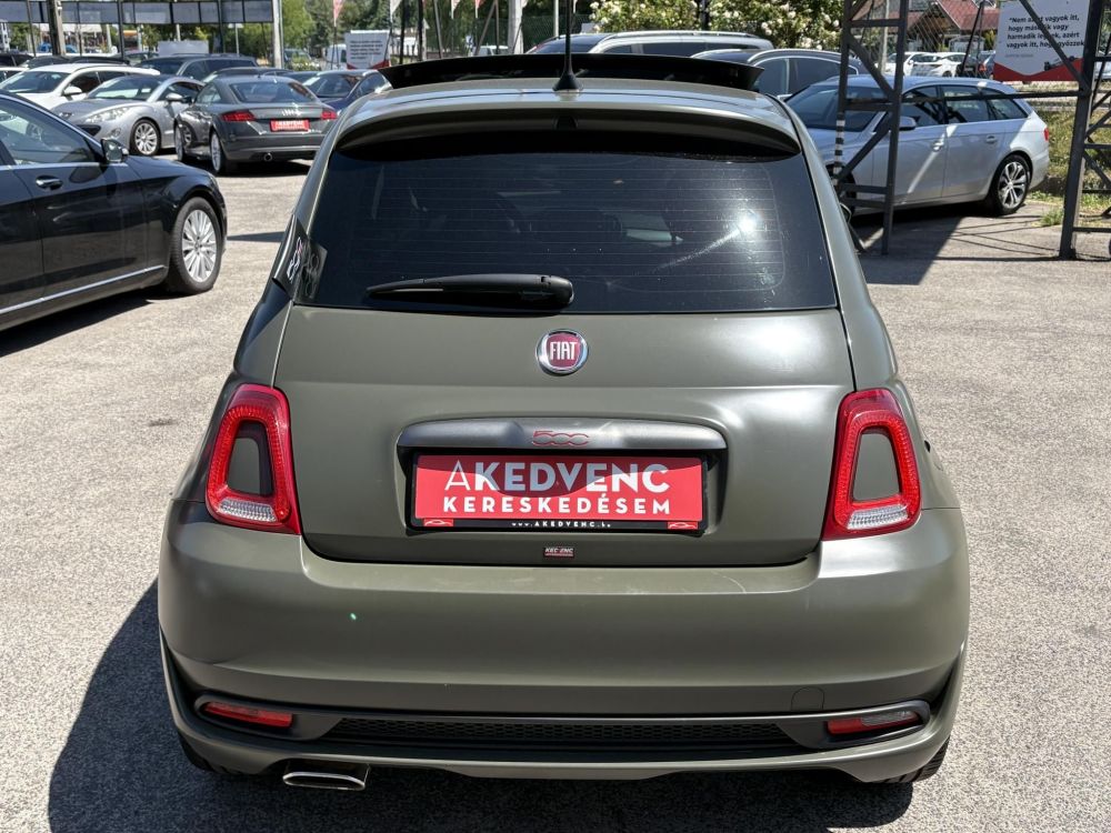 FIAT 500 1.2 8V Lounge Dualogic M.o.-i. Klíma Tempomat Bluetooth 42e km! Military green Edition!