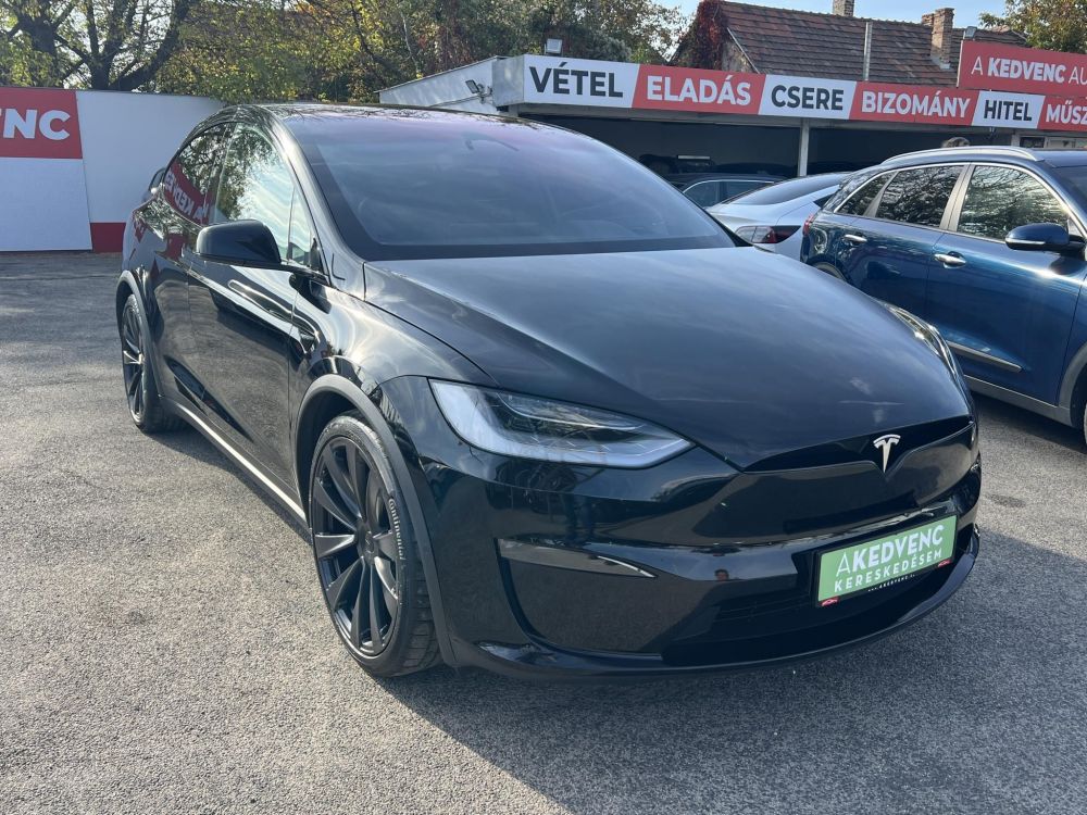 TESLA MODEL X Plaid (Automata) (6 személyes ) 1020 Lóerő. TRIPLE BLACK. a legjobb áron!