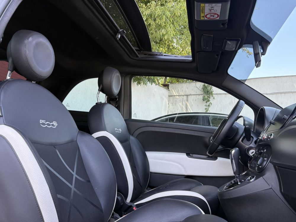 FIAT 500 1.2 8V Lounge Dualogic M.o.-i. Klíma Tempomat Bluetooth 42e km! Military green Edition!