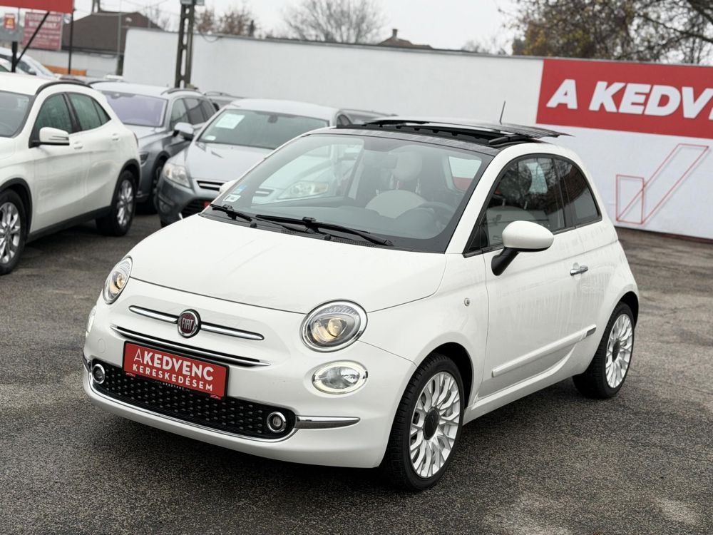 FIAT 500 1.2 8V Star Dualogic 12e km. Magyarországi Panorámatető Téli-nyári kerék Újszerű állapot!