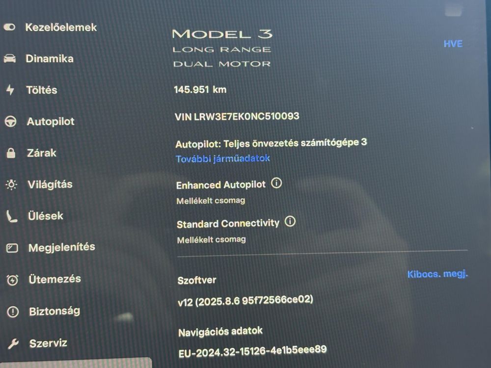 TESLA MODEL 3 Long Range AWD (Automata) mátrix LED. hőszivattyú. garanciális. premium hifi. 500km-es hatótáv!