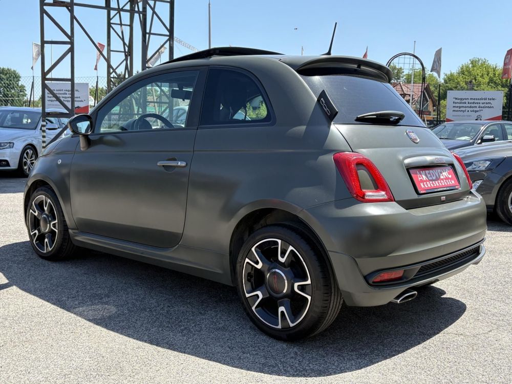 FIAT 500 1.2 8V Lounge Dualogic M.o.-i. Klíma Tempomat Bluetooth 42e km! Military green Edition!