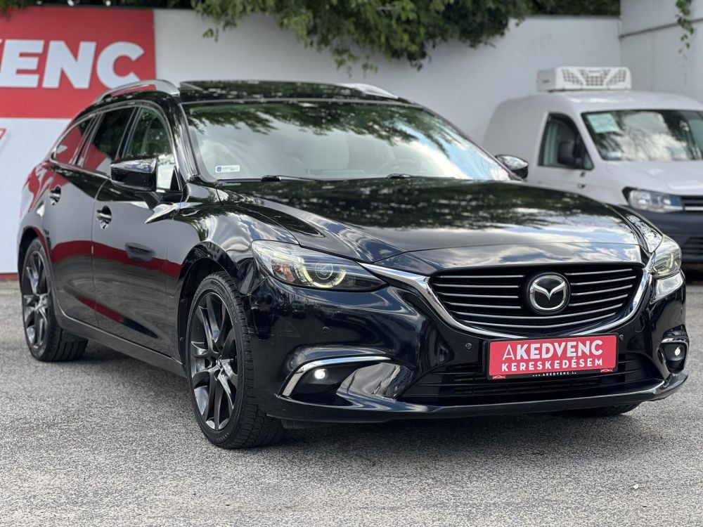 MAZDA 6 2.2 CD Revolution Top (Automata) Sávtartó 360 Head-up Kamera Fehér bőr belső!