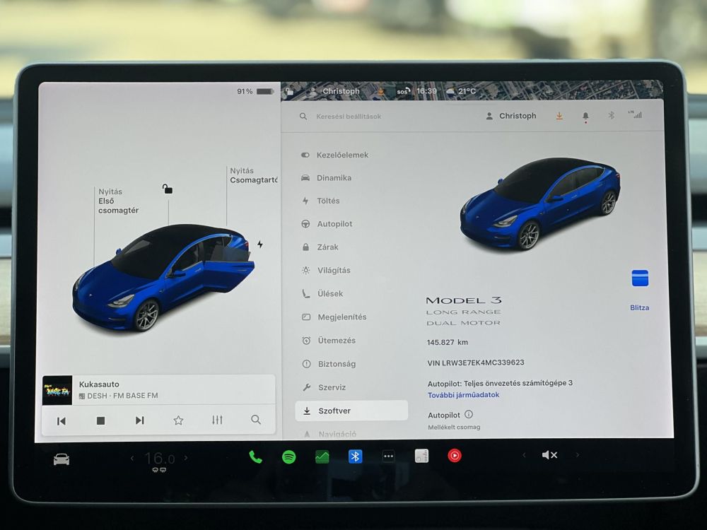 TESLA MODEL 3 Long Range AWD (Automata) Gyári akku és hajtásgarancia!