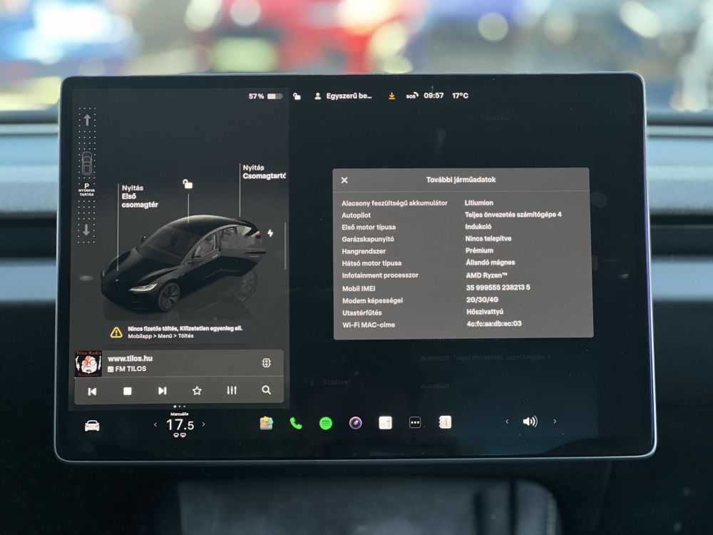 TESLA MODEL 3 Long Range AWD (Automata) HIGHLAND 130e km. AMD Ryzen. hőszivattyú. akár 600km hatótáv!