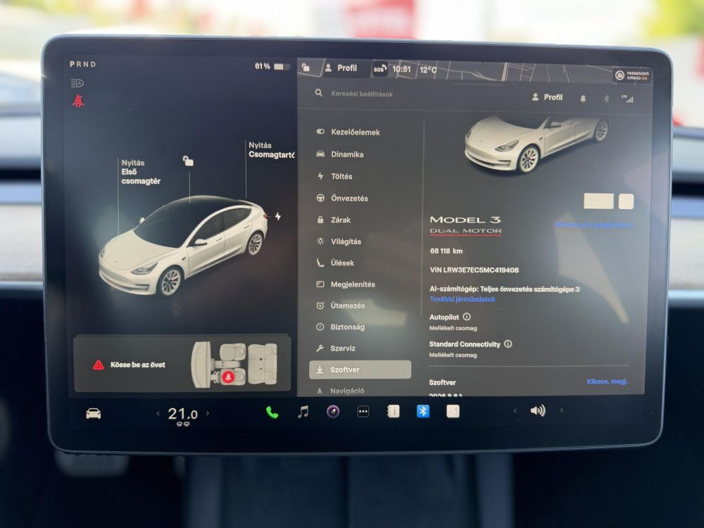 TESLA MODEL 3 Performance AWD (Automata) 68e km. FACELIFT. téli-nyári kerék. überturbine felni. mátrix LED. garanciális!