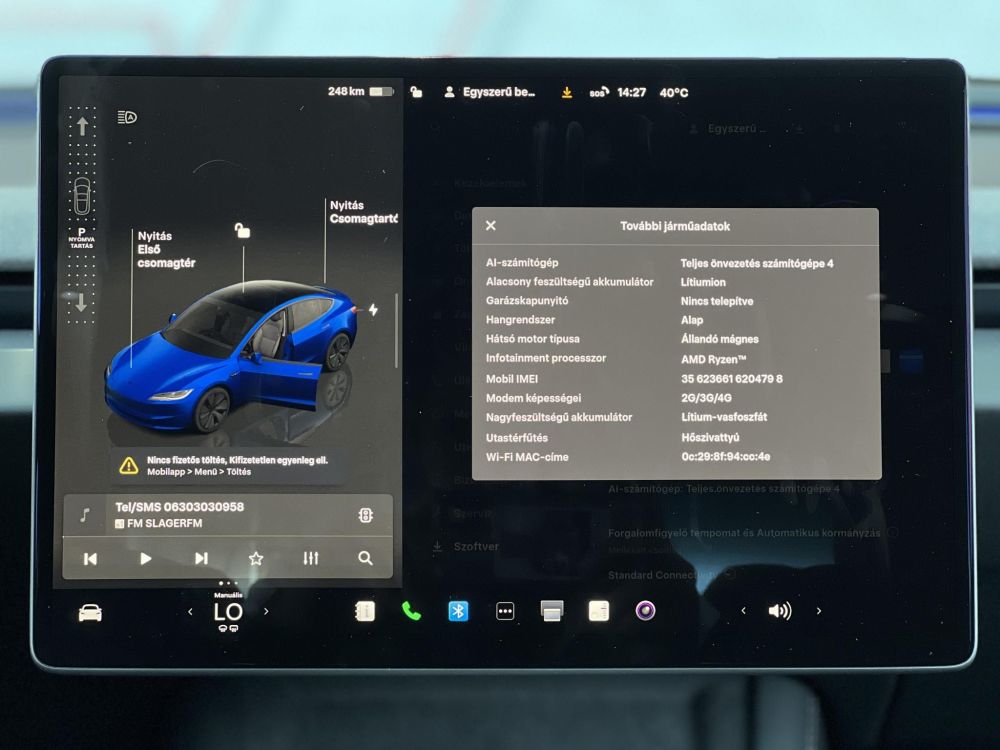 TESLA MODEL 3 RWD Premium (Automata) HIGHLAND. 27e km. AMD Ryzen. mátrix LED. Garanciális!
