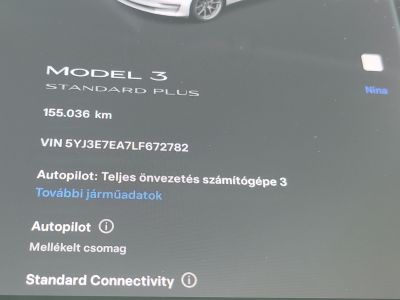 TESLA MODEL 3 Standard Range Plus Aut LED Panoráma Kamera Keyless Ülésfűtés