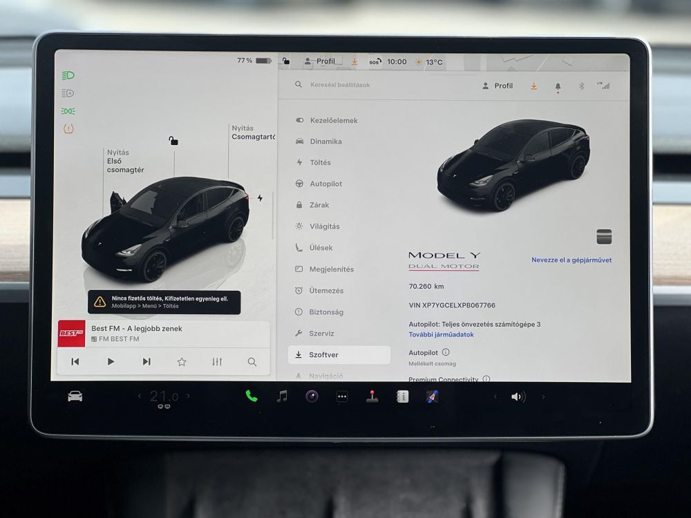 TESLA MODEL Y Performance AWD (Automata) 70e km. AMD Ryzen. mátrix LED. premium hifi. hőszivattyú!