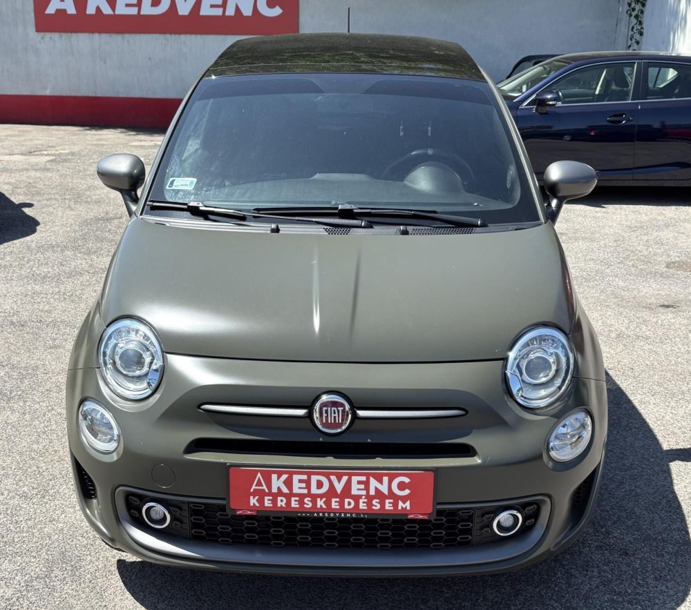 FIAT 500 1.2 8V Lounge Dualogic M.o.-i. Klíma Tempomat Bluetooth 42e km! Military green Edition!
