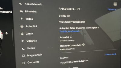 TESLA MODEL 3 RWD Premium (Automata) Kifogástalan. újszerű állapotban. 500km WLTP