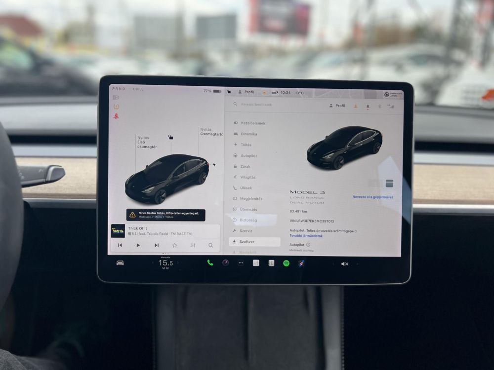 TESLA MODEL 3 Long Range AWD (Automata) 63e km. mátrix LED. hőszivattyú. garanciális. kitűnő állapot!