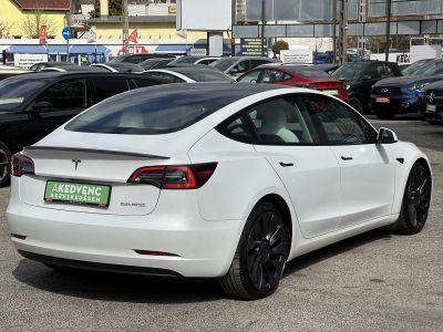 TESLA MODEL 3 Performance AWD (Automata) 103e km. FEHÉR BELSŐ. mátrix LED. hőszivattyú. garanciális!