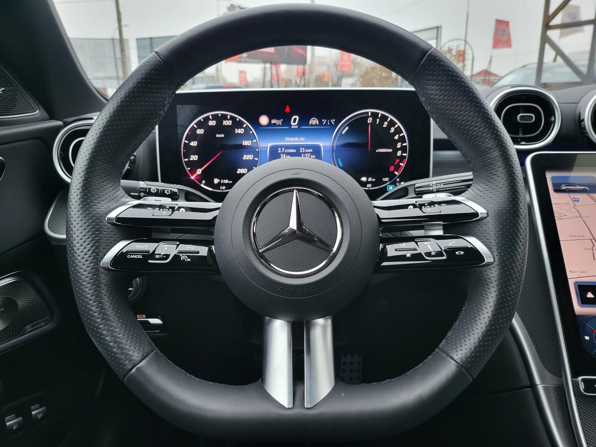 MERCEDES-BENZ C 300 e T 9G-TRONIC Plug-in hybrid AMG csomag. Burmester. memória. 110km-es elektromos hatótáv!