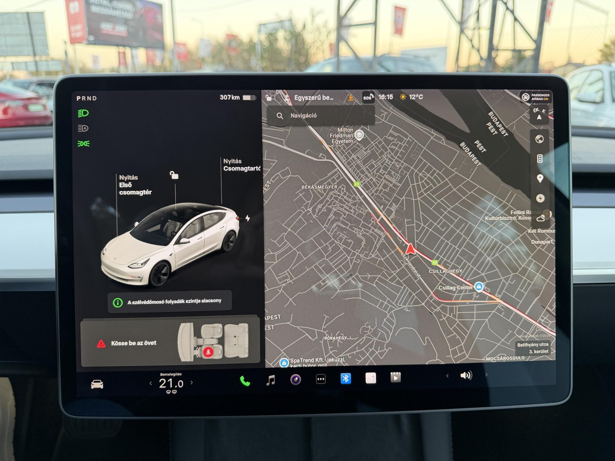 TESLA MODEL 3 Long Range AWD (Automata) 75e km. FEHÉR BELSŐ!