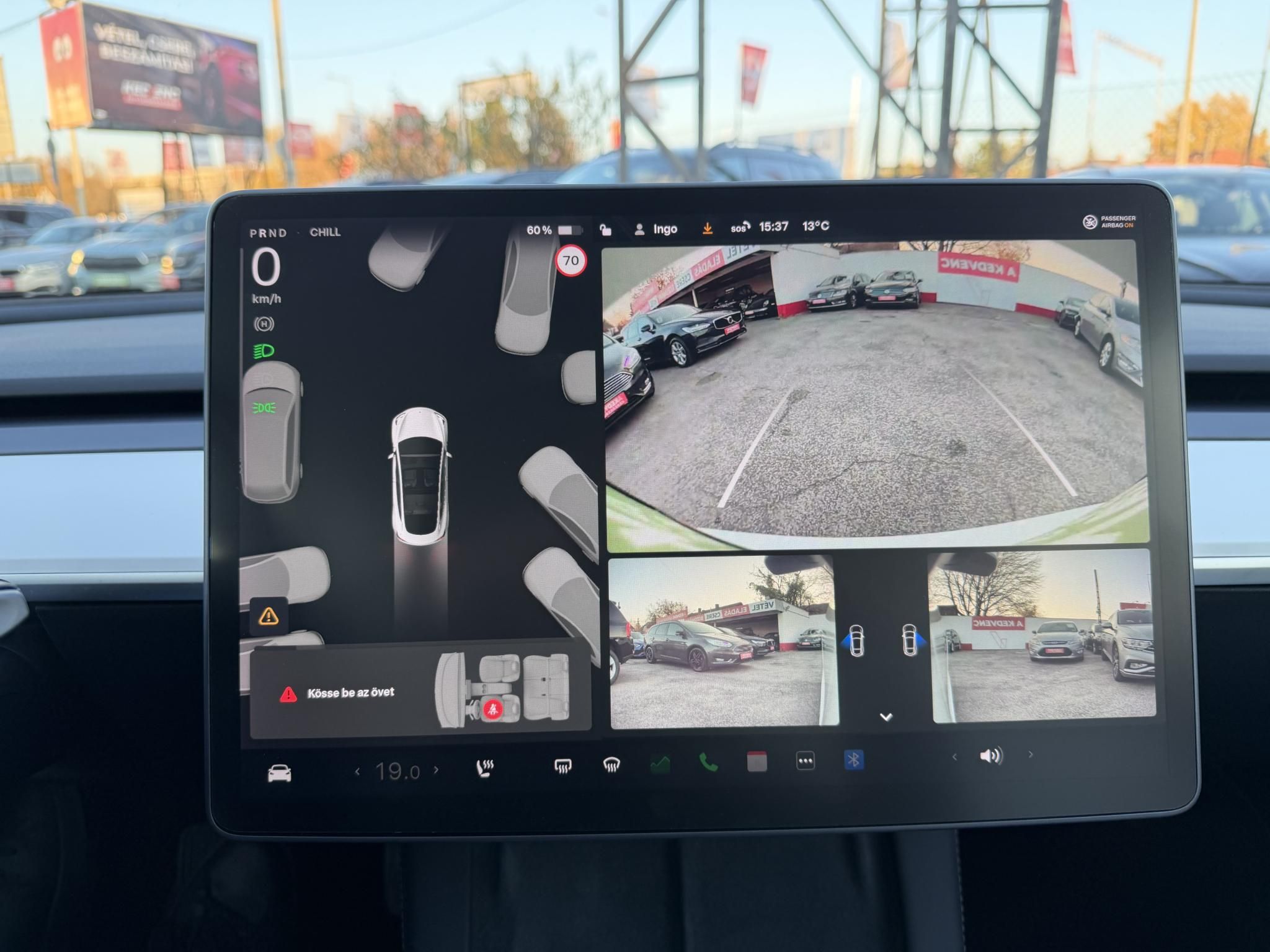 TESLA MODEL 3 Long Range AWD (Automata) 109e km. FEHÉR BELSŐ. garanciális. mátrix LED. hőszivattyú. premium hifi!