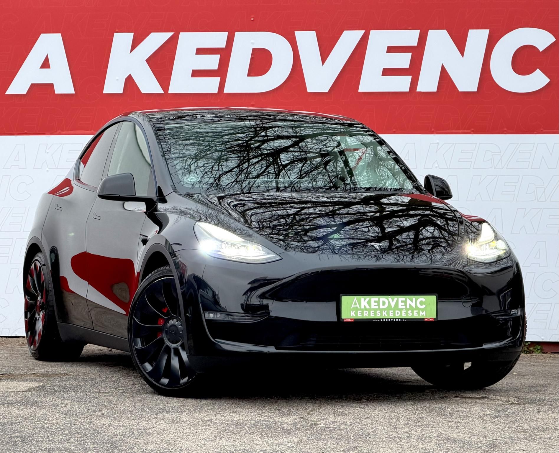 TESLA MODEL Y Performance AWD (Automata) 49e km. ÁFÁS! AMD Ryzen. garanciális. premium hifi. vonóhorog!