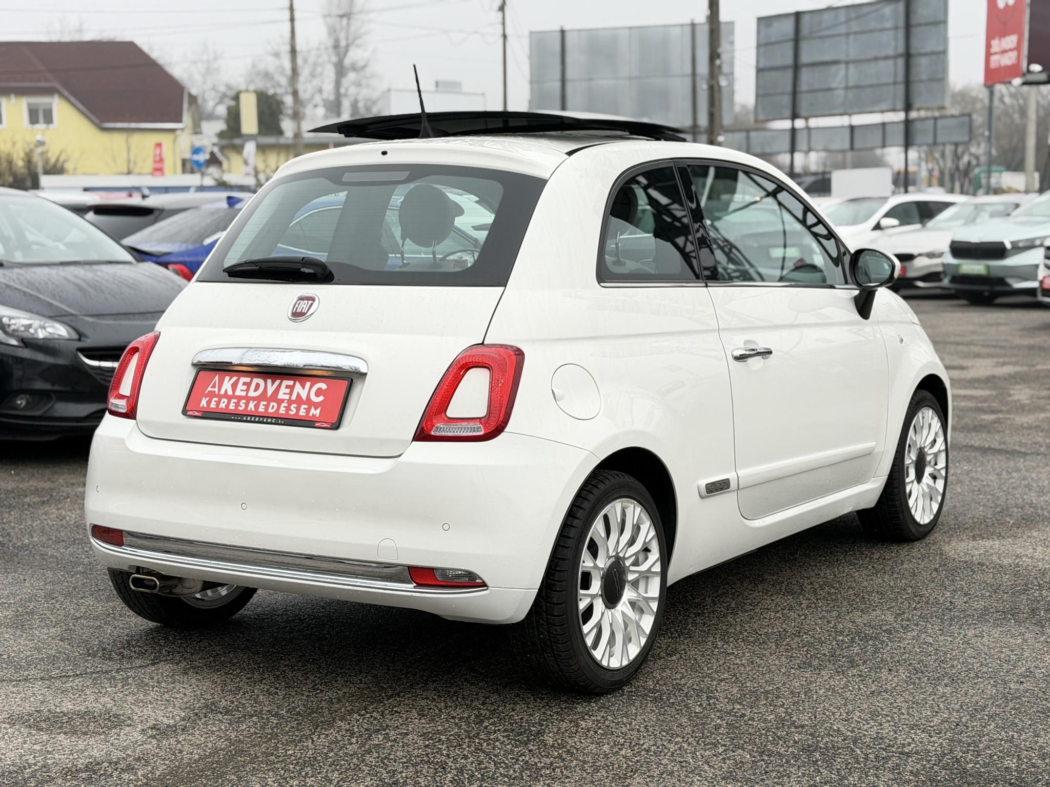 FIAT 500 1.2 8V Star Dualogic 12e km. Magyarországi Panorámatető Téli-nyári kerék Újszerű állapot!