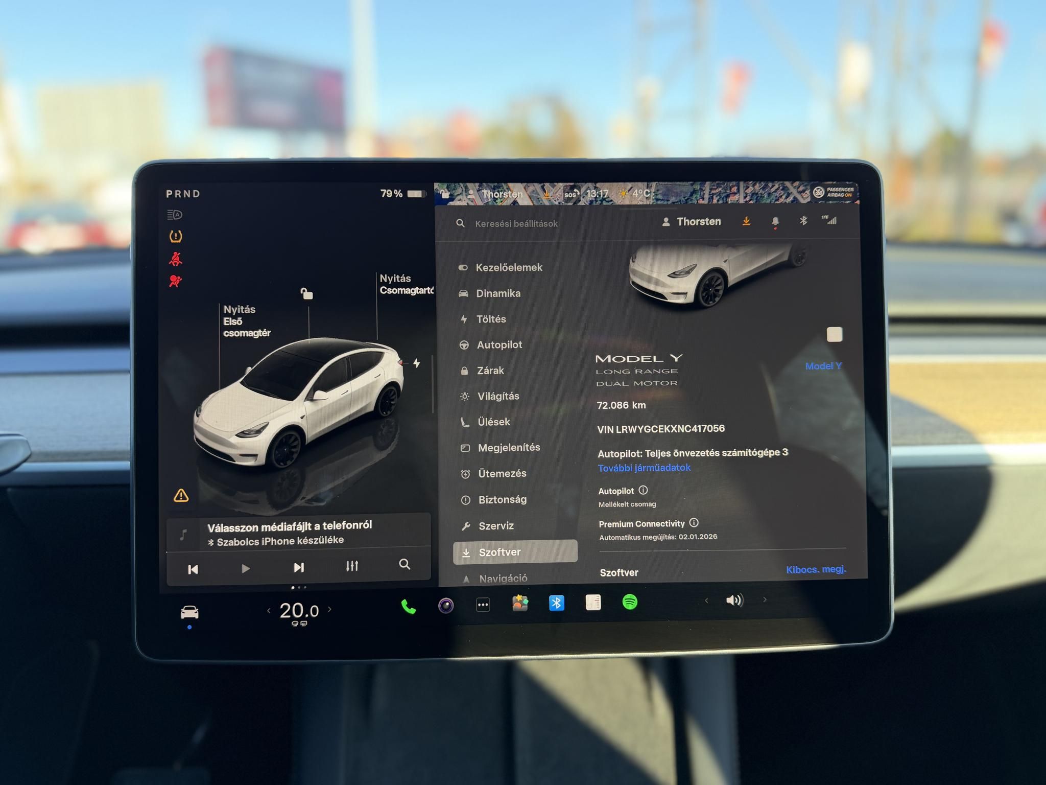 TESLA MODEL Y Long Range AWD (Automata) 72e km. AMD Ryzen. hőszivattyú. mátrix LED. garanciális!
