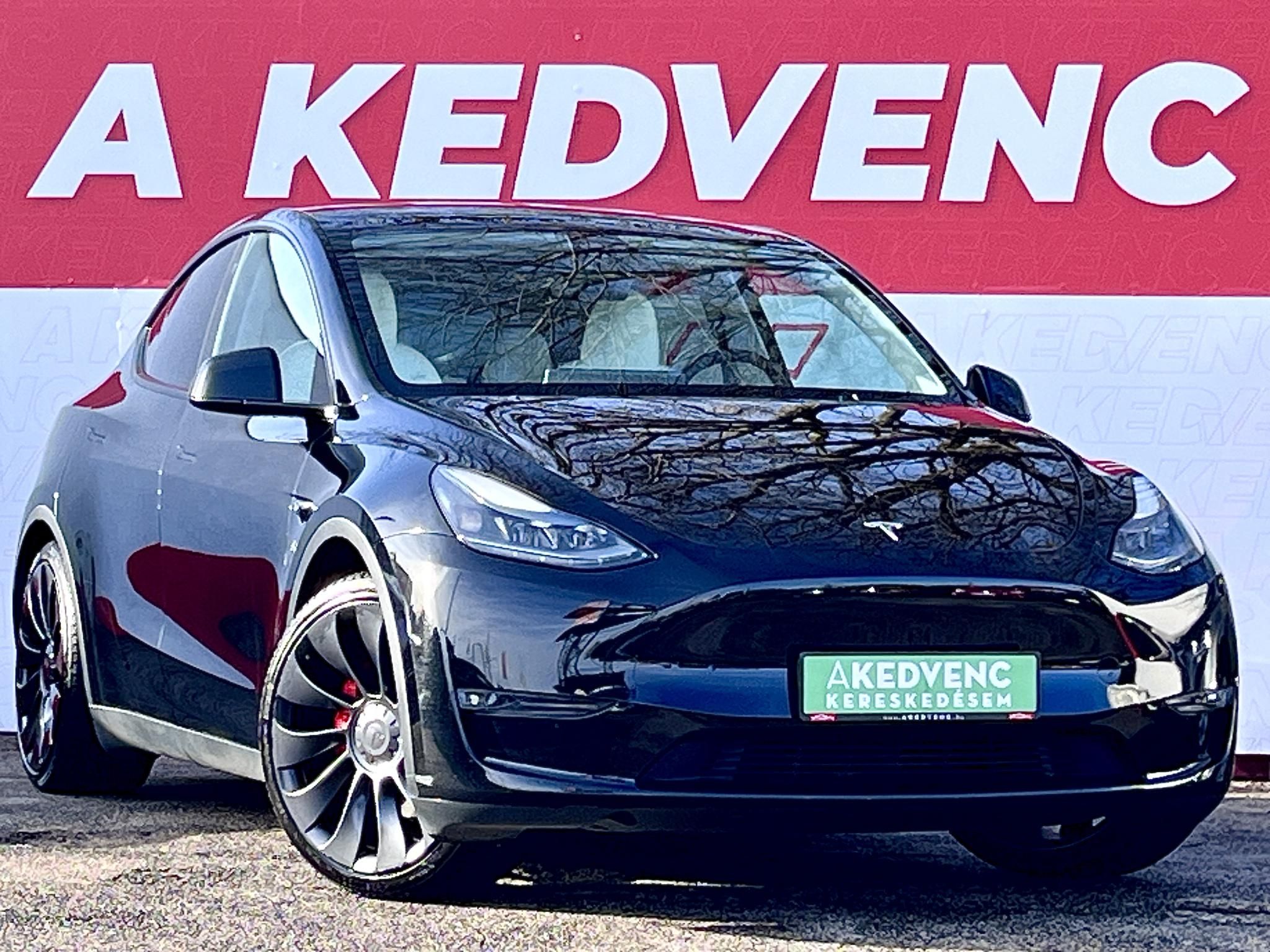 TESLA MODEL Y Performance AWD (Automata) 80e km. Fehér belső. FSD. AMD Ryzen. 2 gumigarnitúra. Garanciális!