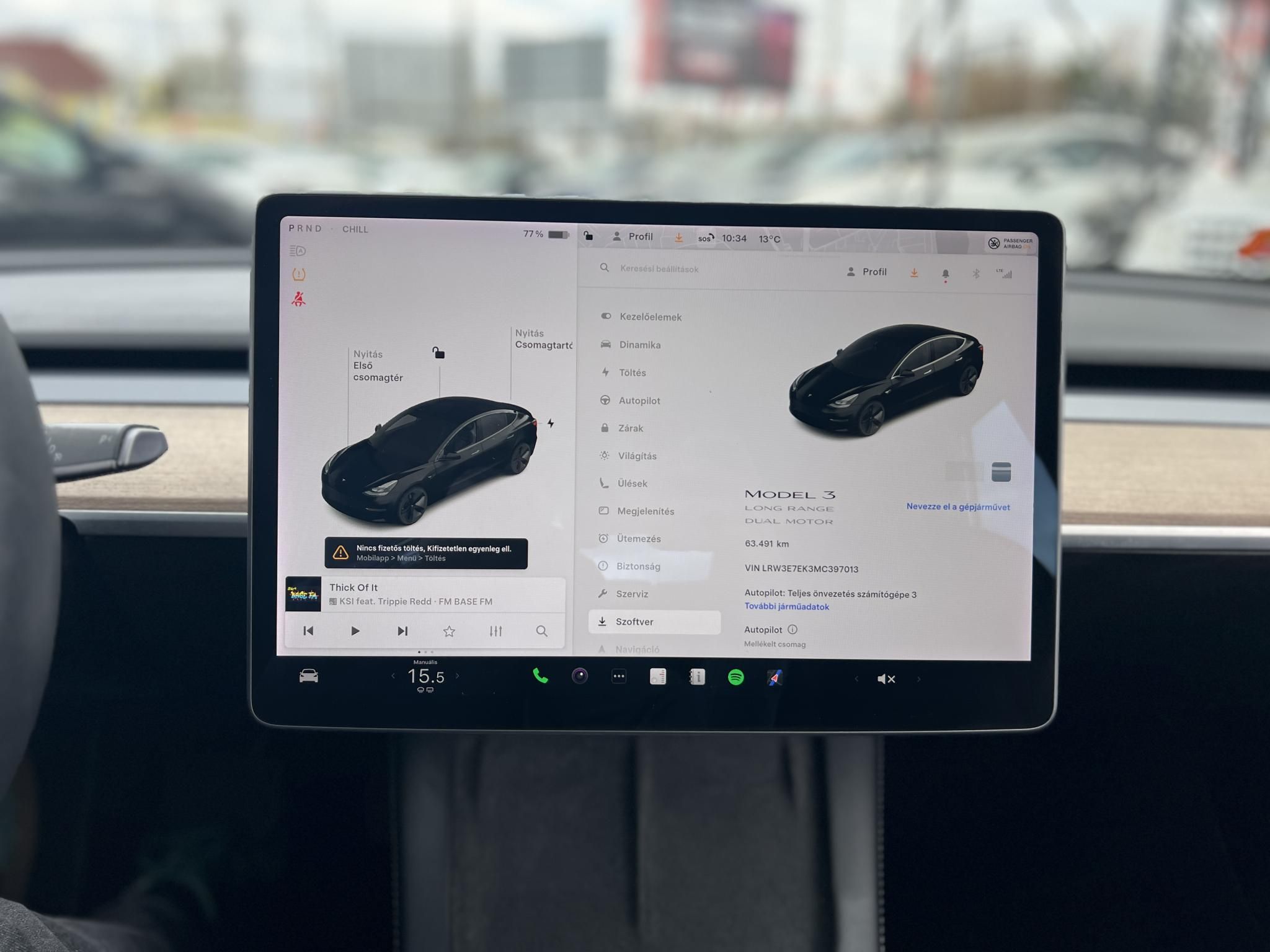 TESLA MODEL 3 Long Range AWD (Automata) 63e km. mátrix LED. hőszivattyú. garanciális. kitűnő állapot!