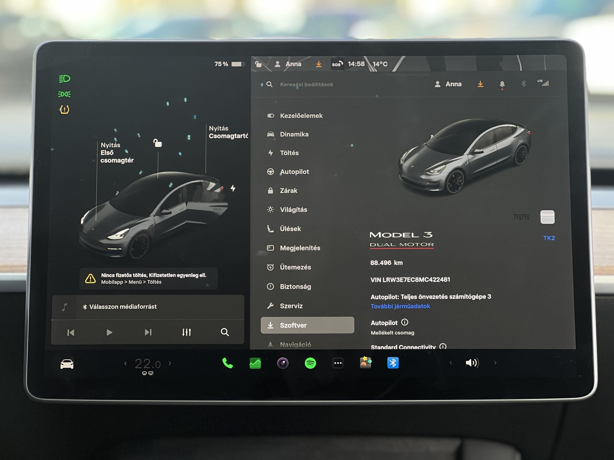 TESLA MODEL 3 Performance AWD (Automata) Mátrix LED. Hőszivattyús. gyári garanciális 2029-ig