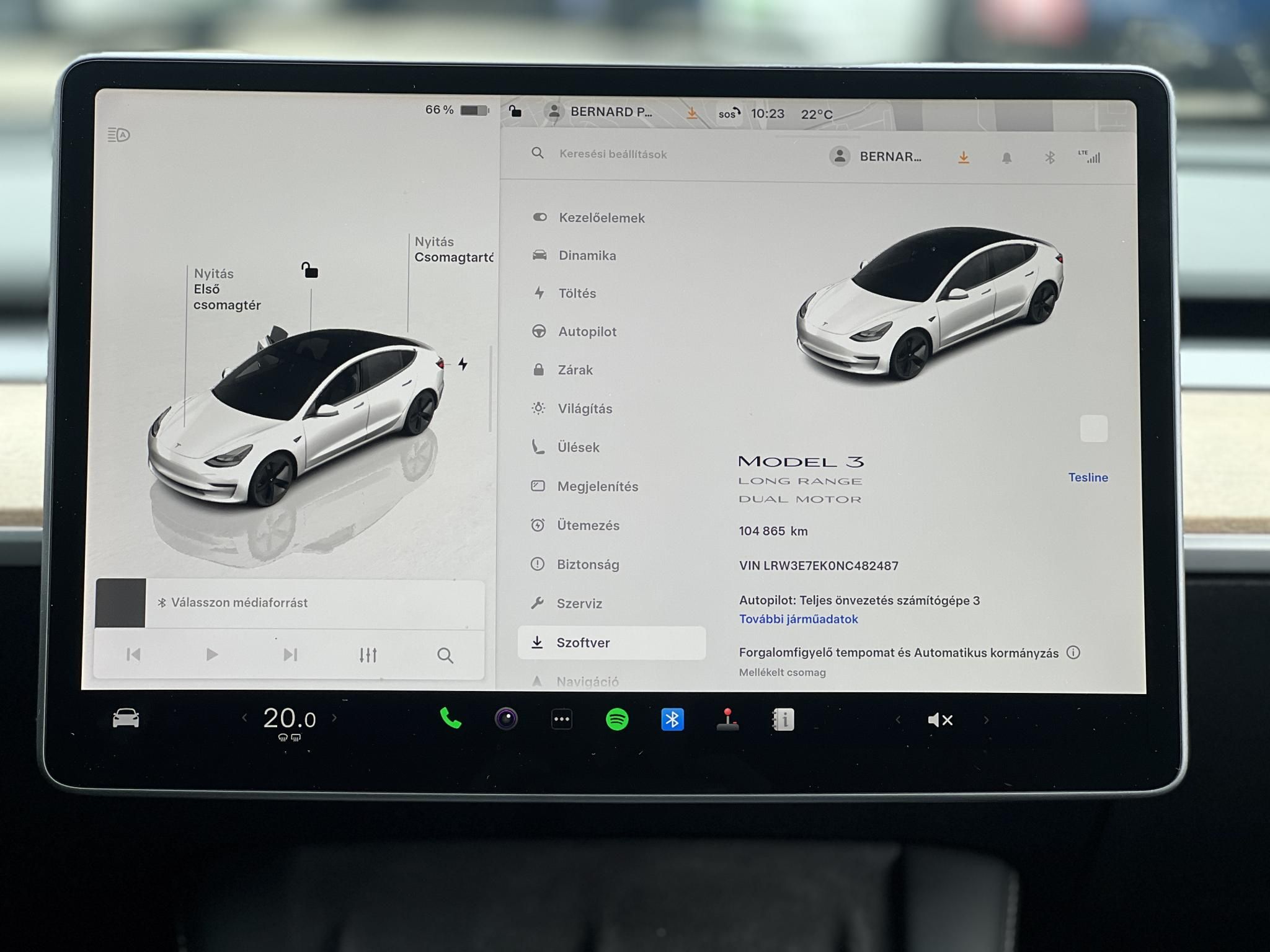 TESLA MODEL 3 Long Range AWD (Automata) 101e km. AMD Ryzen. mátrix LED. hőszivattyú. garanciális!