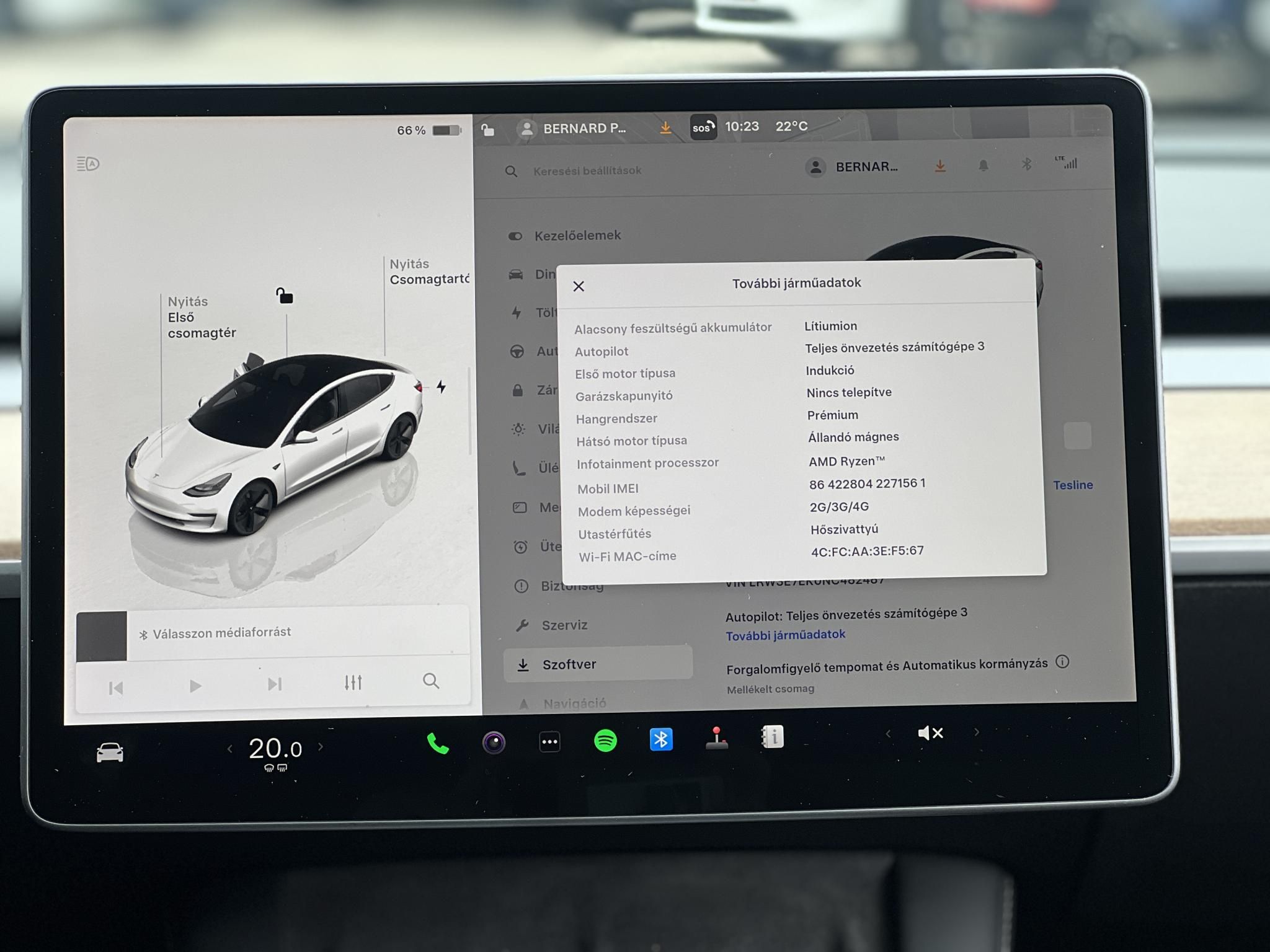 TESLA MODEL 3 Long Range AWD (Automata) 101e km. AMD Ryzen. mátrix LED. hőszivattyú. garanciális!