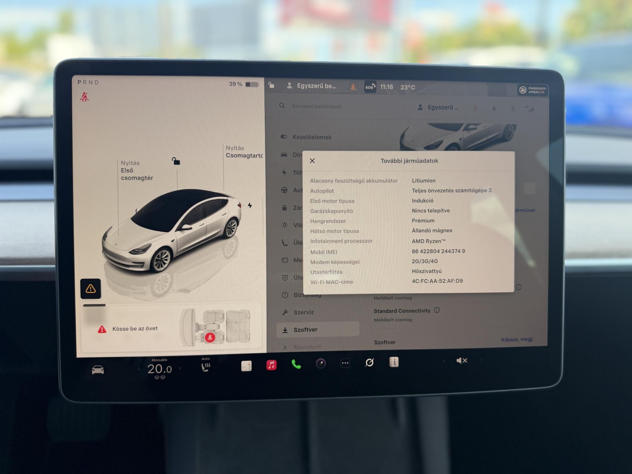 TESLA MODEL 3 Long Range AWD (Automata) 77e km. AMD Ryzen. mátrix LED. hőszivattyú. garanciális!