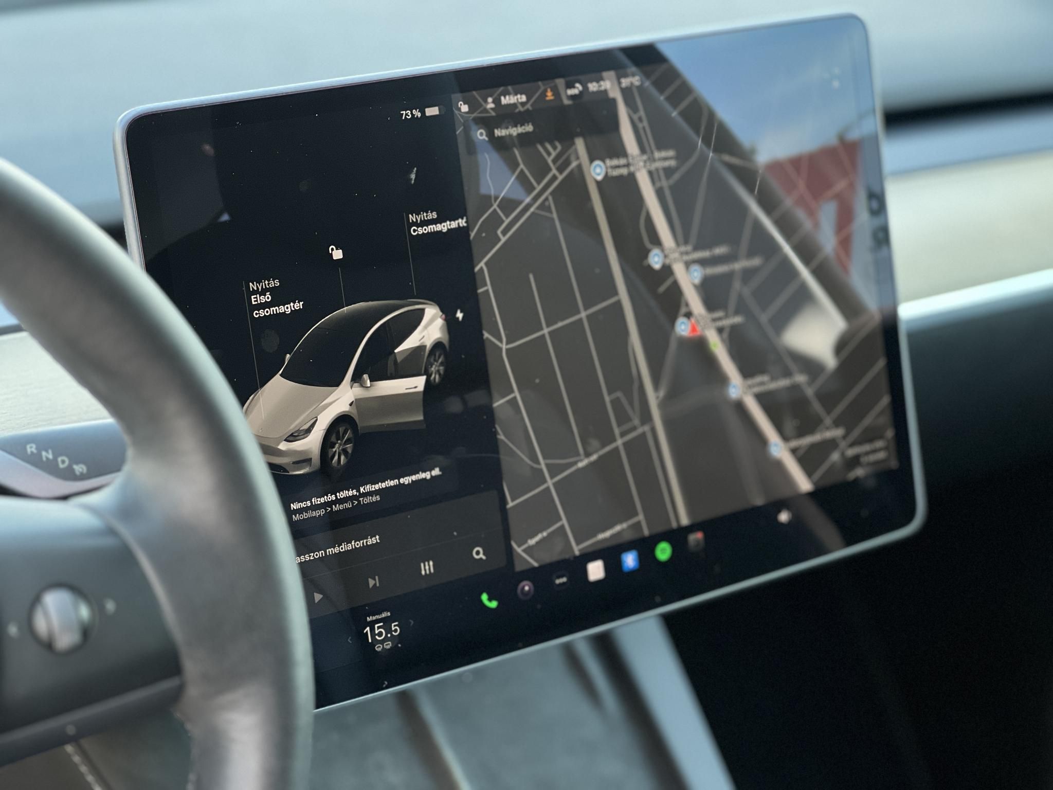 TESLA MODEL Y Long Range AWD (Automata) 119e km. mátrix LED. hőszivattyú. premium hifi. garanciális. téli-nyári kerék!