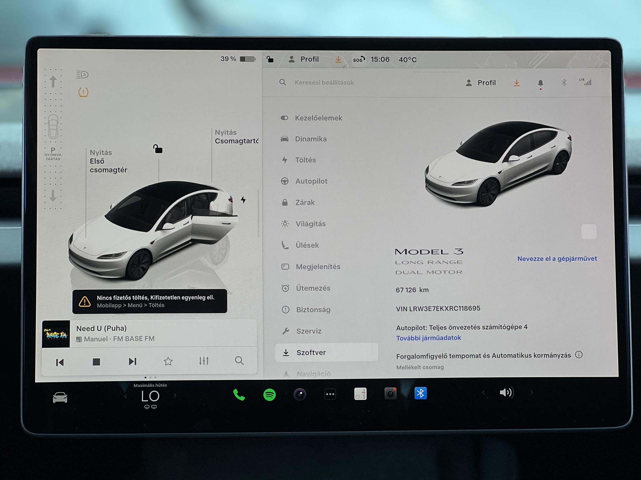 TESLA MODEL 3 Long Range AWD (Automata) HIGHLAND 67e km. AMD Ryzen. mátrix LED. ülésszellőztetés. 2032-ig garanciális!