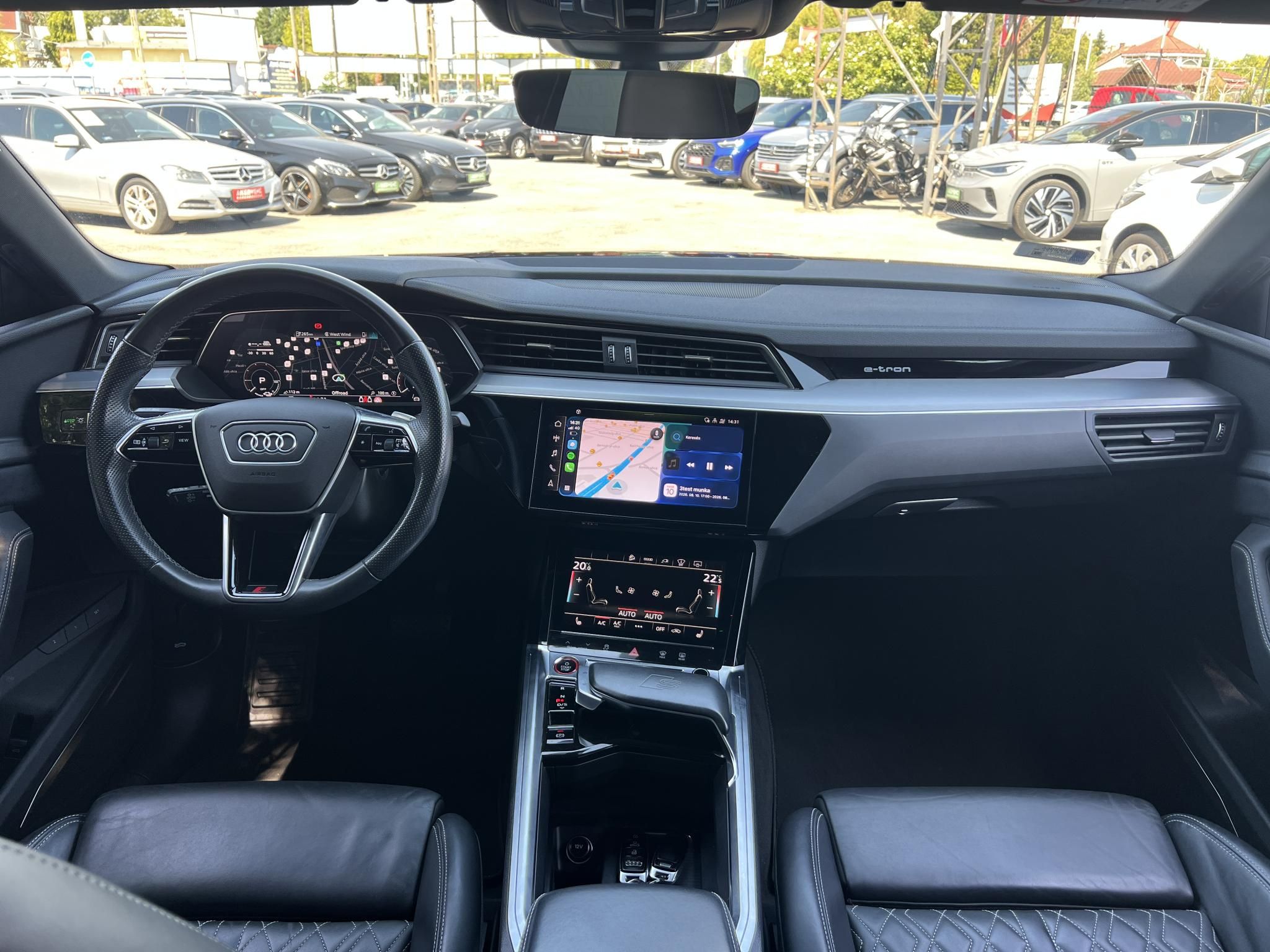 AUDI E-TRON Sportback 60 S quattro (Automata) 55e km. LED. panoráma tető. memória. CARPLAY. garanciális!