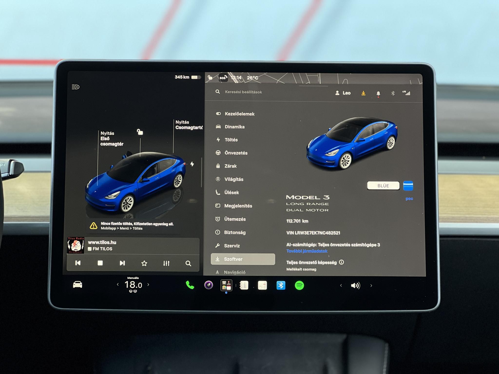 TESLA MODEL 3 Long Range AWD (Automata) 112e km. FSD. mátrix LED. AMD Ryzen. hőszivattyú. garanciális!